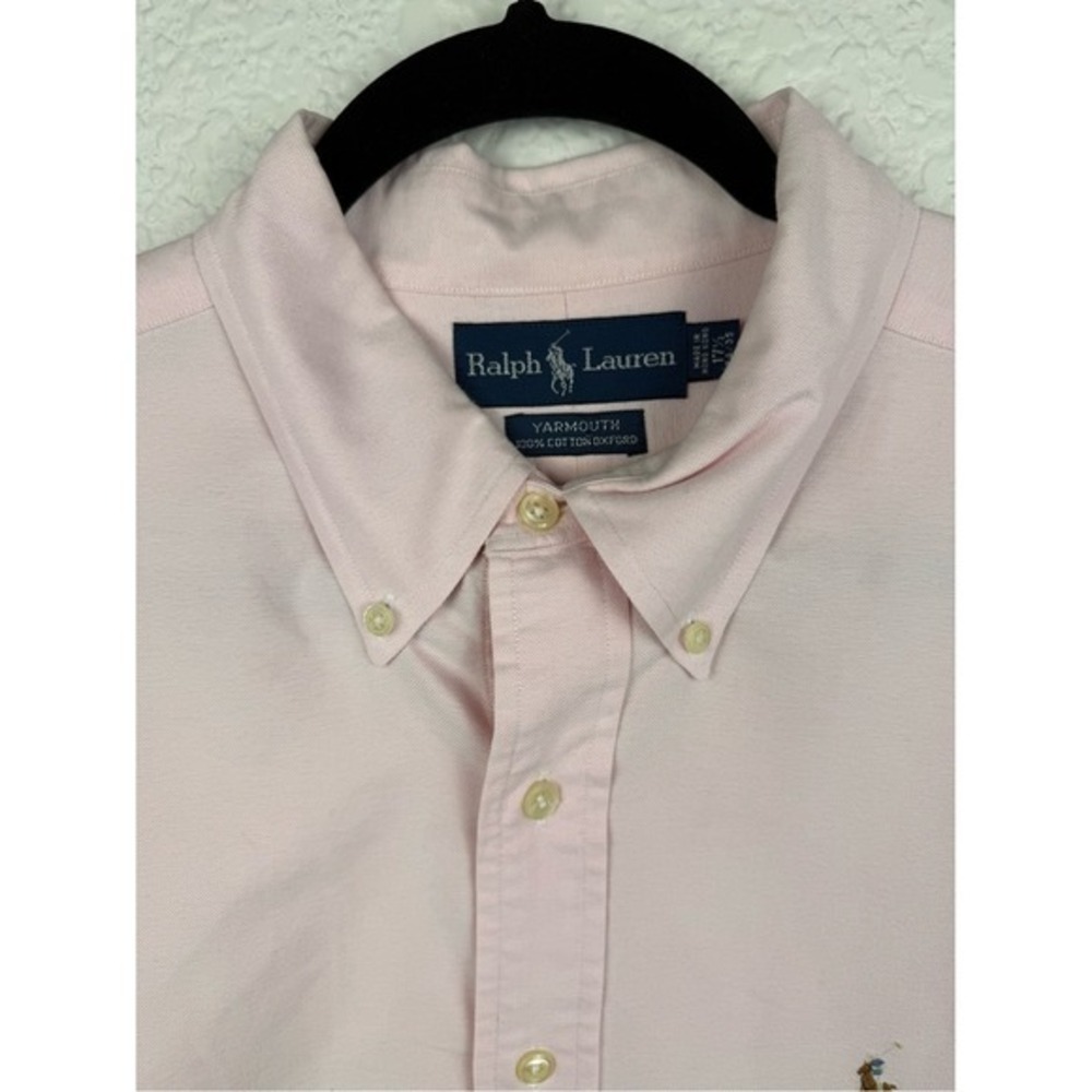 Polo Ralph Lauren | Yarmouth Men's Pink Cotton Button Down Shirt | 17.5 34/35 - Picture 2 of 6